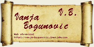 Vanja Bogunović vizit kartica